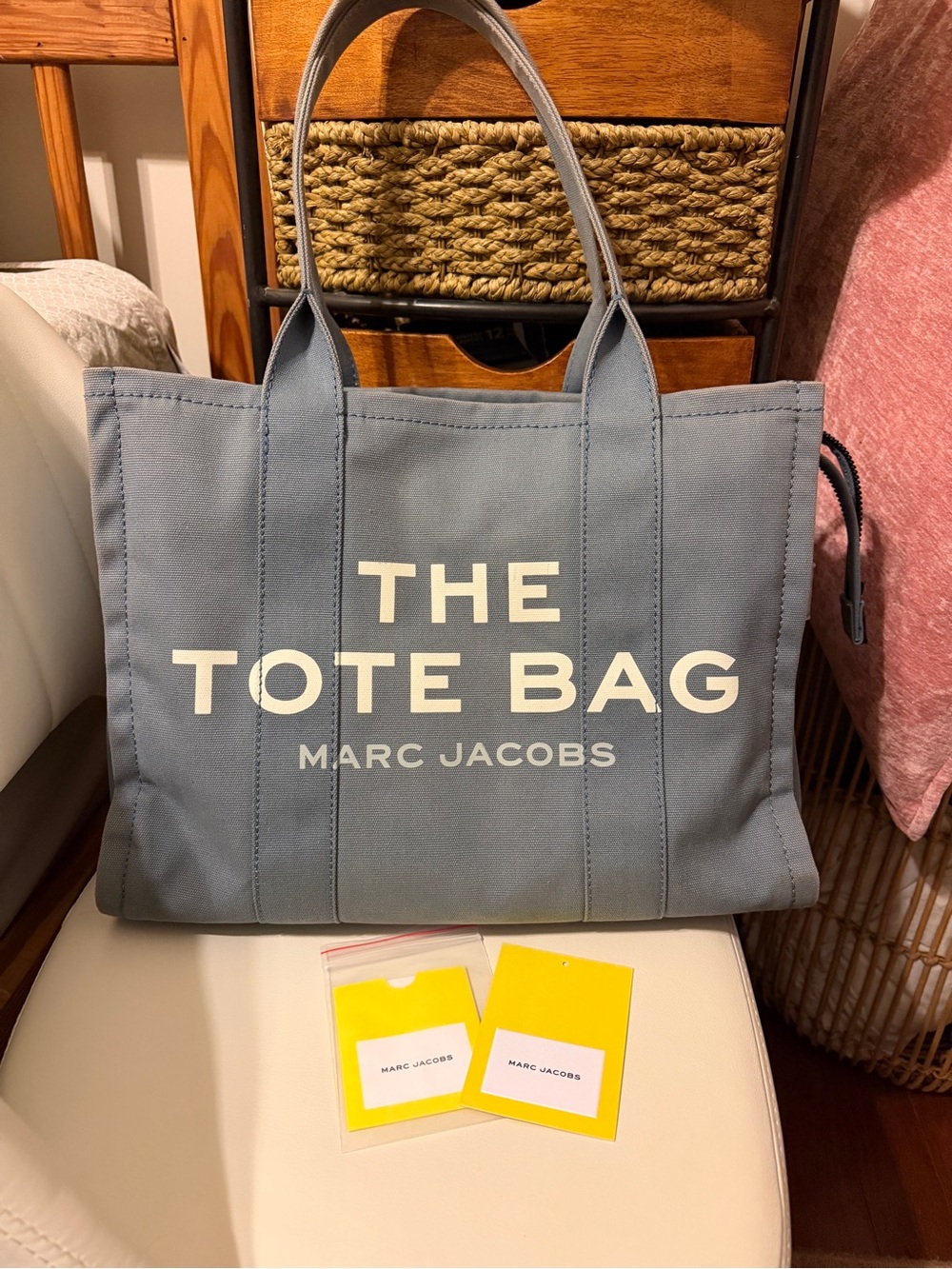 Marc Jacobs Large Blue Shadow Canvas The Tote Bag